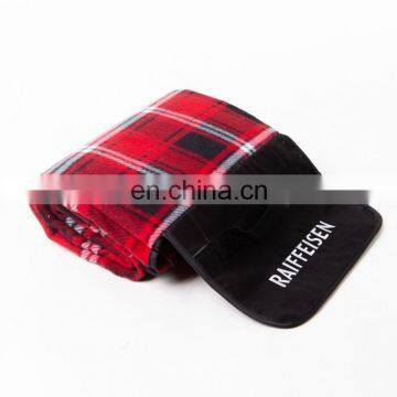 Custom Print Picnic Blanket Fleece Picnic Blanket Leather Strap For Convenient photo-3