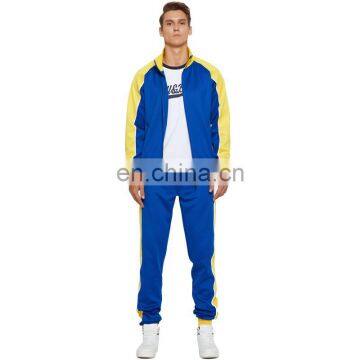 Men Amazon Hot Sale Winter Hooded Sweatshirt Drawstring Pants Tracksuit Male Stripe Patchwork Two Pieces Sets photo-5