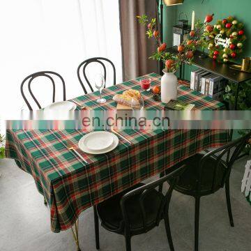 Dust Proof Checker Table Cover Tablecloth Linen Christmas Table Cloth photo-2
