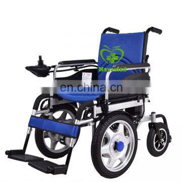 Light weight folding electrical wheelchair with joystick controller and electric wheelchair motor