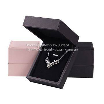 Customize Wholesale Jewelry Gift Box High Quality Custom Logo Ring Box Necklace  PU pendant Packaging