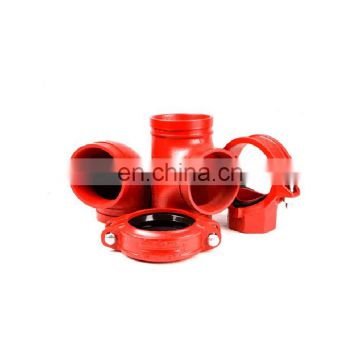 China fire fighting ductile cast iron grooved pipe fitting manufacturer