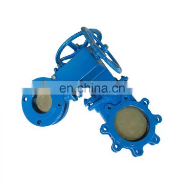 GGG40  Ductile Iron Soft Sealing Double Sealing Wafer Knife Gate Valve