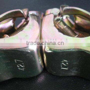 42.7 pipe swivel clamp pressed steel scaffolding coupler