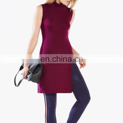 100% Cashmere High Neck Tight Cashmere Sweater Girls Crown Dress