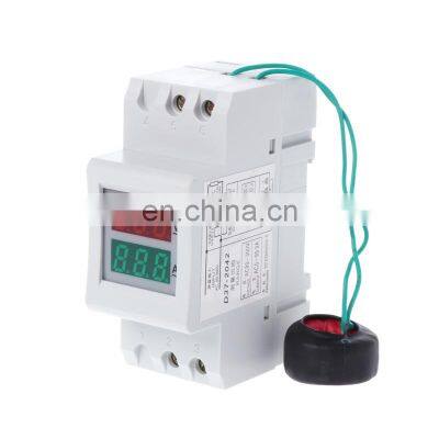 2P Din Rail digital Dual LED Voltage Current Meter Voltmeter Ammeter AC 80-300V  0-100A Tester Tools