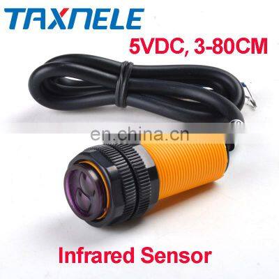 Smart Car Robot E18-D80NK Infrared Obstacle Avoidance Photoelectric Sensor Proximity Switch 3-80cm Detection Range Adjustable photo-5
