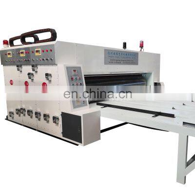 carton box chain feeding semi automatic printing die cutting slotting machine