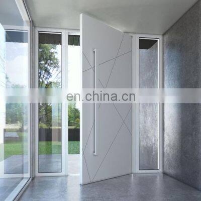 Italian Front Doors Design Villa Pivot Entrance Security Luxury Front Pivot Door Modern Entry Black Aluminum Pivot Door