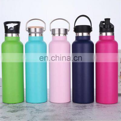 Large Capacity 500ml 750ml Wide Mouth Stainless Steel Double Wall Thermal Flask Vacuum Insulated Water Bottle Travel Cup