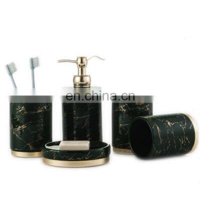 Black Ceramic Bathroom Sets Latest Design  Bathroom Accessories Accessory Sets 5 pcs Bathroom Accessories