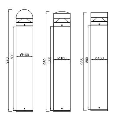 PC Injection Mold Led Bollard Light photo-3