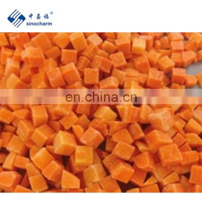 Sinocharm New Season 10x10mm Sweet IQF Diced Carrot Frozen Diced Carrot