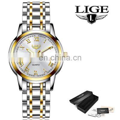 Lige 10007 New Stainless Steel Women Quartz Watch Waterproof Calendar Luxury Watches Ladies Relogio Feminino photo-2
