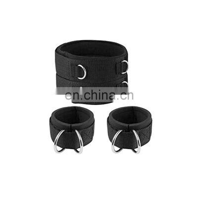 Sport Adjustable Ankle Weights Fitness Ankle Double D-Ring Strap for Weightlifting Leg Gym Workout photo-5
