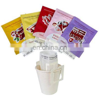 High quality disposable empty japanese hanging filter coffee drip bags with heat sealing foil bag