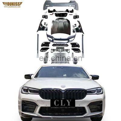 Automotive Body Parts Car Bumper For BMW 5 Series G30 G38 Upgrade 2021 M5 1:1 Wide Body Kits Front Grille Fenders Side Skirt