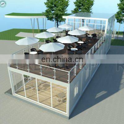 108sqm Full Glass Food Containers Restaurant 2 Storey Coffee Shop Fast Food Restaurant Design Drink Shop photo-5