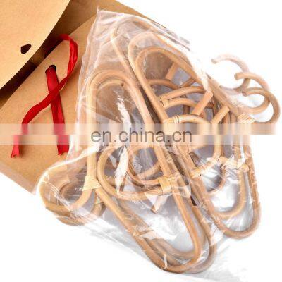 Hot Sale Set of 6 Rattan Clothes Hanger for Kid Nursery Hangers for Kid Clothes Cheap Wholesale Made in Vietnam