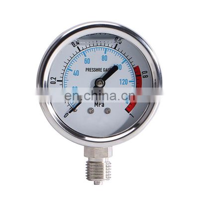 HOT SELL low price Shockproof high precision Dual range customization Dry or oil filled  Pressure Gauge