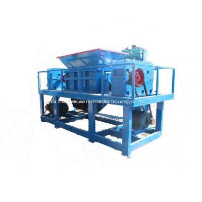 industrial waste bottle bag strap recycling double shaft metal plastic shredder with ce