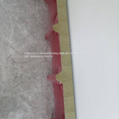 100mm Rock Wool Sandwich Panel Sandwich Composite Board For Roof photo-3