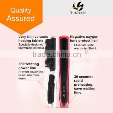 2016 lately design professional automatic electric steam Hair Straightener Comb