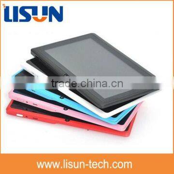 7 Inch Cheapest Tablet PC Q88 A33 Quad Core 512+4G Support Wifi Camera in China
