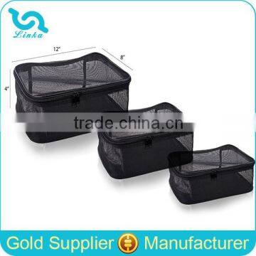 China Factory Direct Sale Nylon Mesh Packing Cube Bags Packing Cubes For Travel Carry On Luggage