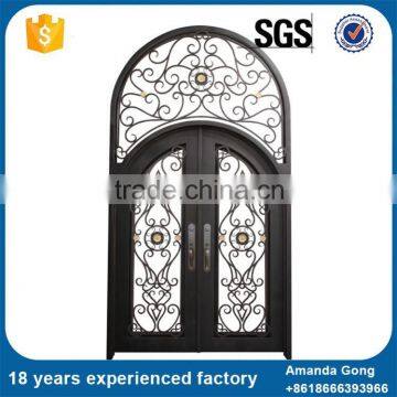 Finely Processed Single Wrought Iron Sliding Entry Doors photo-6