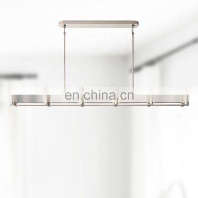 Modern Brass Chandelier Clear Glass Shades Elegant Ceiling Light Fixture for Living Room Dining Room Kitchen Island Foyer Lobby