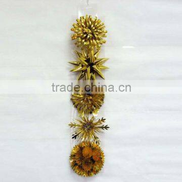 Gold Firework Flowers,Fancy Flower and Laba Ribbon Bows for Ester/Halloween Decoration