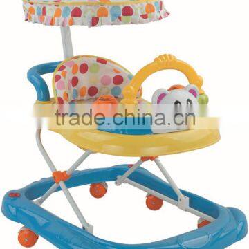 New model Fashion Cartoon Plastic Baby Walker BM1738SC with stopper