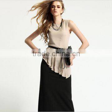 2013 new fashion ladies chiffon fold design shirts