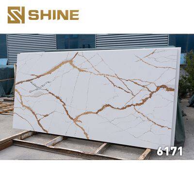 Artificial Silica Stone Quartz Slab for Kitchen Counter & Various Indoor Applications-for Villas Bedrooms Hotels photo-5