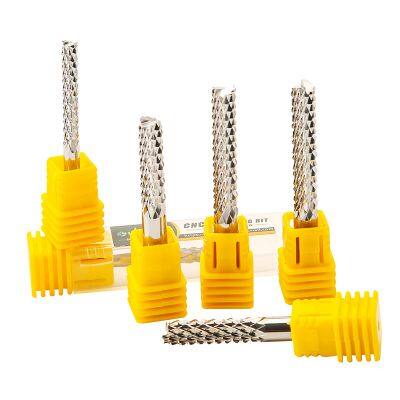 Solid Carbide 3.175/4/6mm Corn Teeth End Milling Machine CNC Circuit Board Carbon Fiber Cutting Tool With OEM Support photo-2