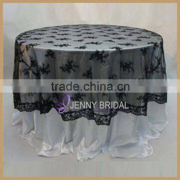 TL002B Well-made Popular and Hotsale Round Lace Wedding Cheap Table Overlay photo-4
