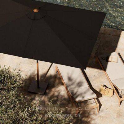 Solid Wood Furniture Umbrella Suitable for Hotels, Restaurants and Cafes. Outdoor Rectangular Teak Patio Umbrella photo-4