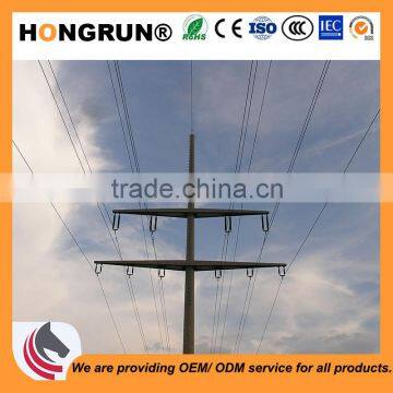 Octagonal galvanization electrical power pole for transmission pole
