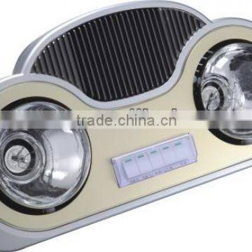 Wall Mounted mini bathroom heater lingpu AO-HB03 /3 in 1 functions/infrared lamp heater/light/fan