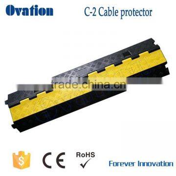 cable protector Yellow and black shell cover made of high strength PVC C-2 protector outdoor use from China factory