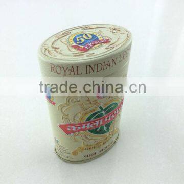 oval shape metal candy tin can tin box /candy containers for sale