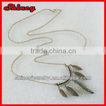 cheap nickal and lead free alloy maple leaf charm pendant necklace