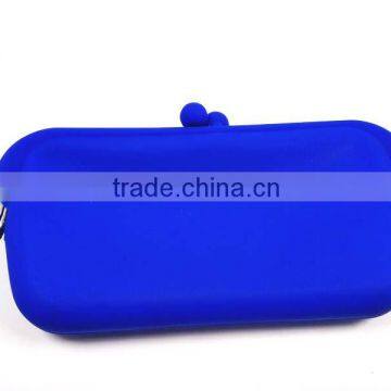 Metal Decor Navy Blue Wallet Photos Durable Retro Coin Purse Silicone Long Purse photo-2