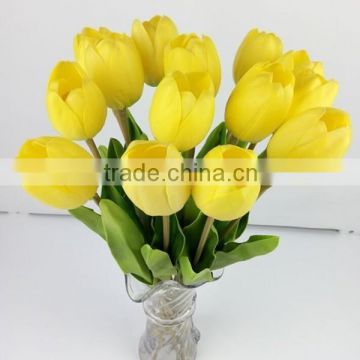 Yellow Artificial Flower PU Mini Tulip