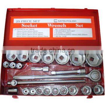 3/4" 1" drive 25pcs socket tool set