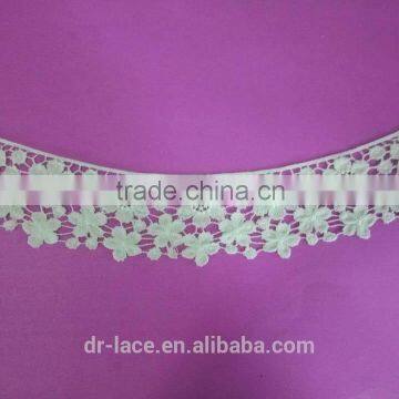 2014 flower crocheted cotton neck lace for dress
