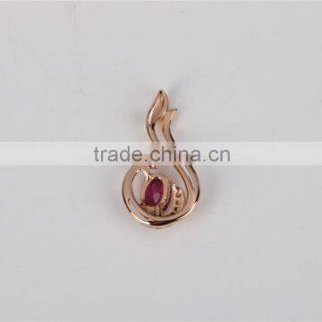 High Quality Phoenix Bird Ladies Necklace 18k Rose Gold Pendan Necklace photo-3