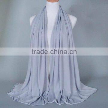 Wholesale Fashion Solid Color Plain Elastic Cotton Muslim Jersey Hijab photo-3