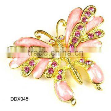 Butterfly brooches in bulk,cheap animal sharped brooches with pin, brooch with rhinestone